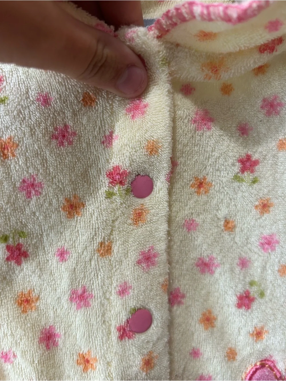 Vintage Carters Floral Footed One-Piece